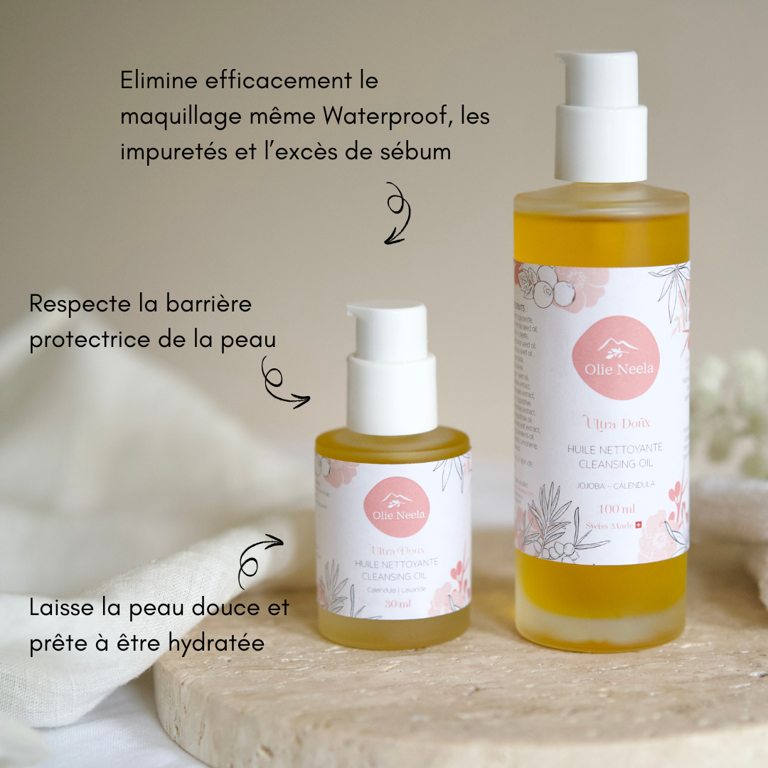 Huile Démaquillante & Nettoyante Bio - Ultra Doux