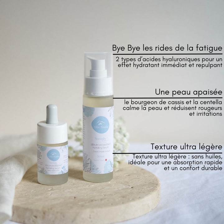 Serenity - Sérum Repulpant -Hydratant Acide Hyaluronique & Rose de Damas Bio