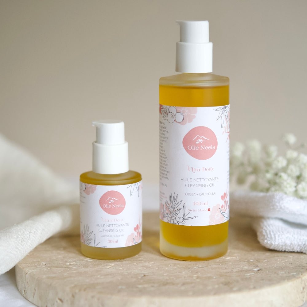 Huile Démaquillante & Nettoyante Bio - Lavande Calendula - OlieNeela
