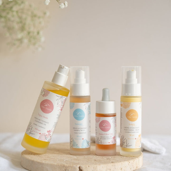 Routine Soin Visage - Rituel de Beauté Suisse - Peau Sensible - OlieNeela