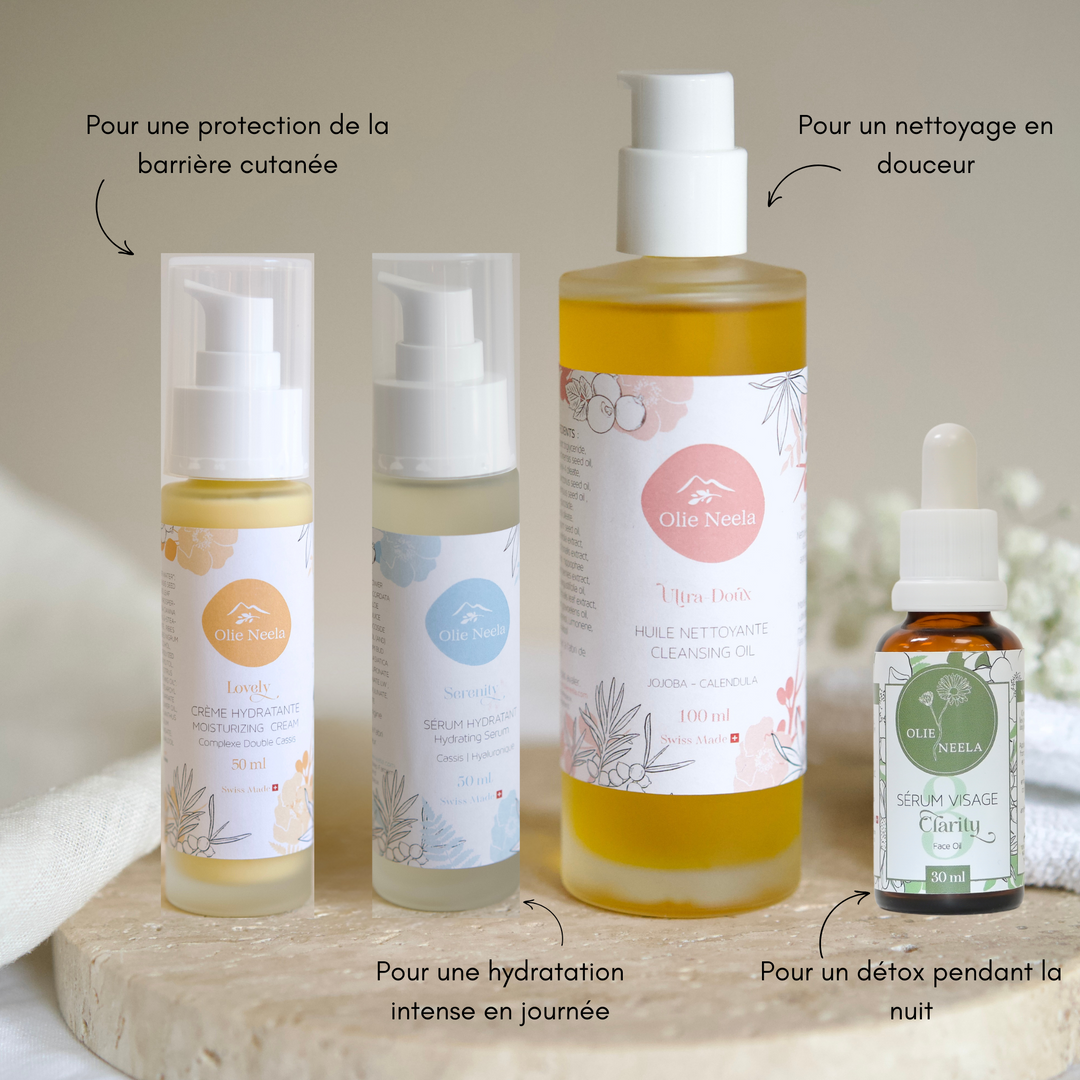 Routine Soin Visage - Rituel de Beauté Suisse - Peau Mixte - Grasse