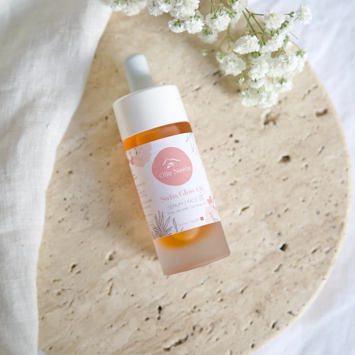 Swiss Glow Oil - Sérum Peau sensible - Rougeurs - Imperfections - OlieNeela