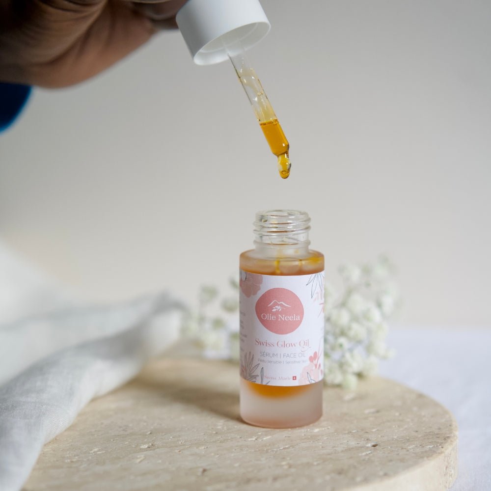 Swiss Glow Oil - Sérum Peau sensible - Rougeurs - Imperfections - OlieNeela